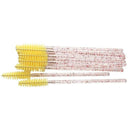 50 pcs Cosmetic Eyelash Brush  Crystal Mascara Wands Applicator Diamond Eyelashes brushes Disposable Make Up brushes Tools AExp