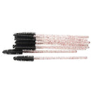 50 pcs Cosmetic Eyelash Brush  Crystal Mascara Wands Applicator Diamond Eyelashes brushes Disposable Make Up brushes Tools JadeMoghul Inc. 