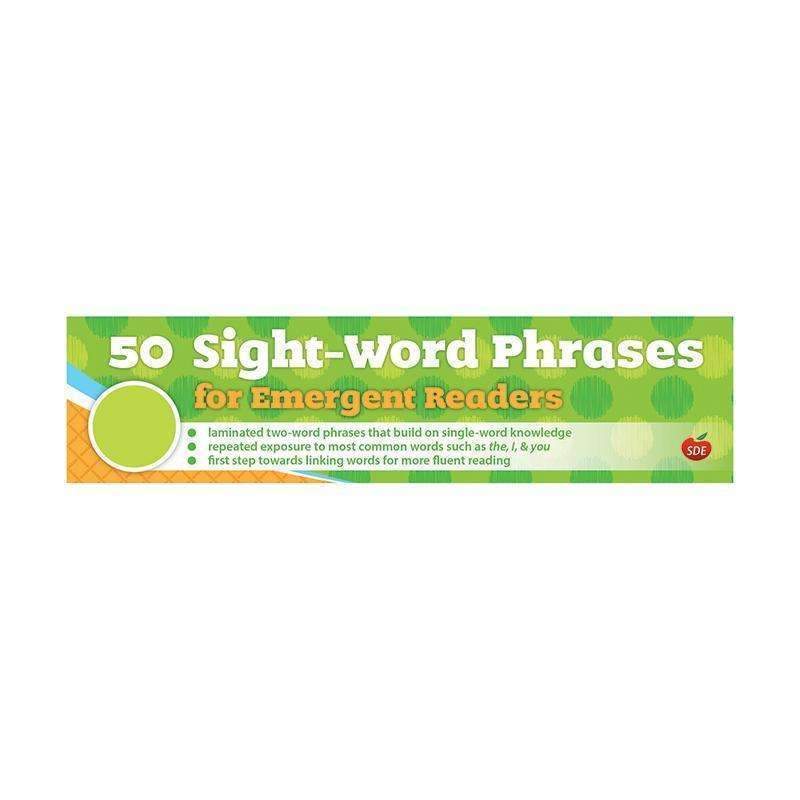 50 SIGHT WORD PHRASES FOR EMERGENT-Learning Materials-JadeMoghul Inc.