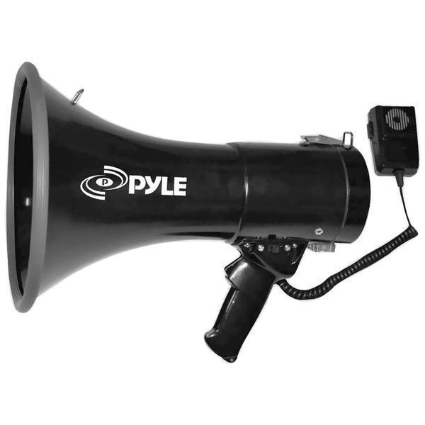 50-Watt Megaphone Bullhorn with Aux, Siren & Talk Modes-PA Systems, Hailers & Megaphones-JadeMoghul Inc.