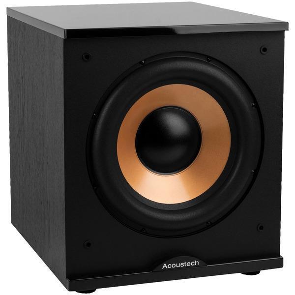 500-Watt Acoustech 12" Front-Firing Powered Subwoofer with Black Lacquer Top-Speakers, Subwoofers & Accessories-JadeMoghul Inc.