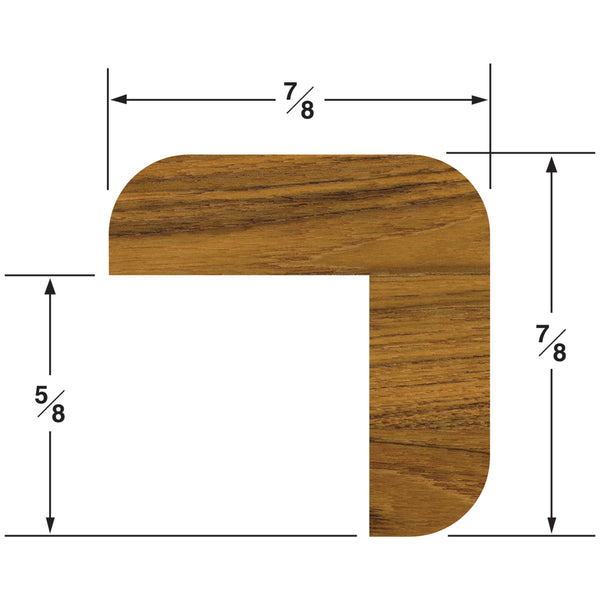 Whitecap Teak "L" Molding Small - 5' [60844]