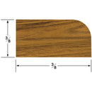 Whitecap Teak Stop Molding Small - 5' [60854]