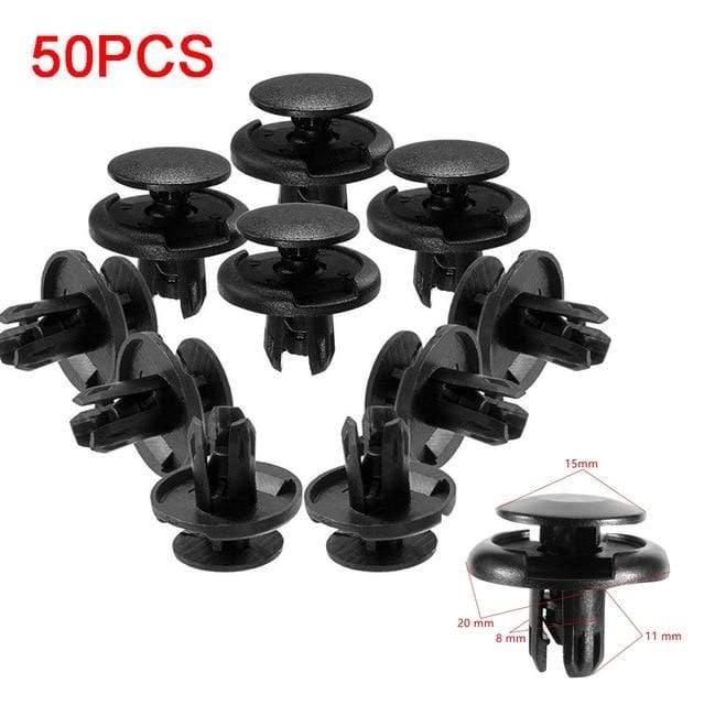 50pcs Auto Bumper Fastener 8mm 6MM Hole Rivet Retainer Push Engine Cover Car Door Trim Panel Clip Fasteners for Toyota For BMW JadeMoghul Inc. 