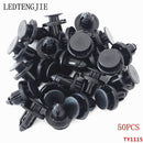 50Pcs Diameter 8mm Black Plastic Auto Fasteners Rivets Clips  Vehicle Car Bumper Door Panel Fender Liner Clips Retainer JadeMoghul Inc. 