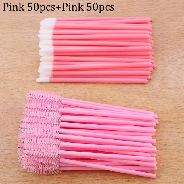 50pcs Disposable Eyelashes brush Individual Lash Removing Cleaning  Mascara Applicator Makeup Brushes For Eyelash Extension Tool AExp
