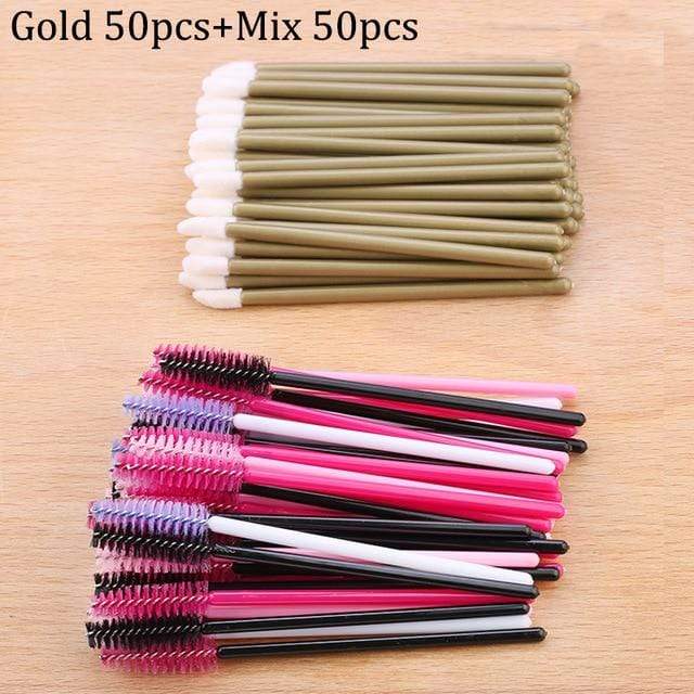 50pcs Disposable Eyelashes brush Individual Lash Removing Cleaning  Mascara Applicator Makeup Brushes For Eyelash Extension Tool AExp