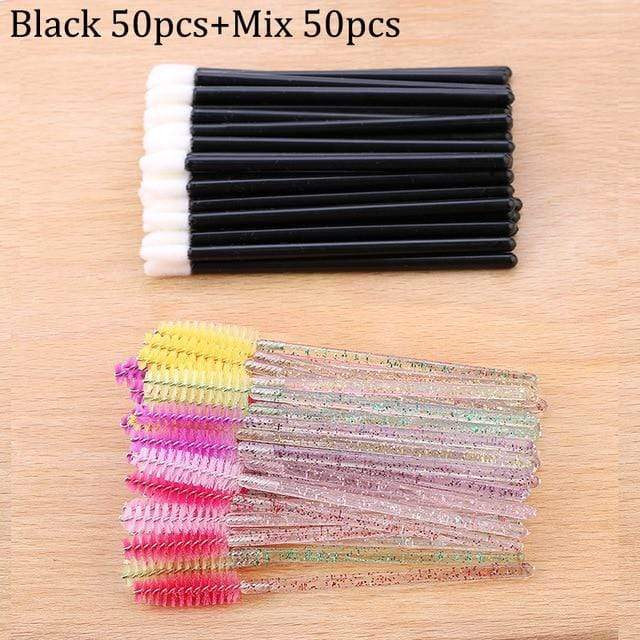 50pcs Disposable Eyelashes brush Individual Lash Removing Cleaning  Mascara Applicator Makeup Brushes For Eyelash Extension Tool AExp