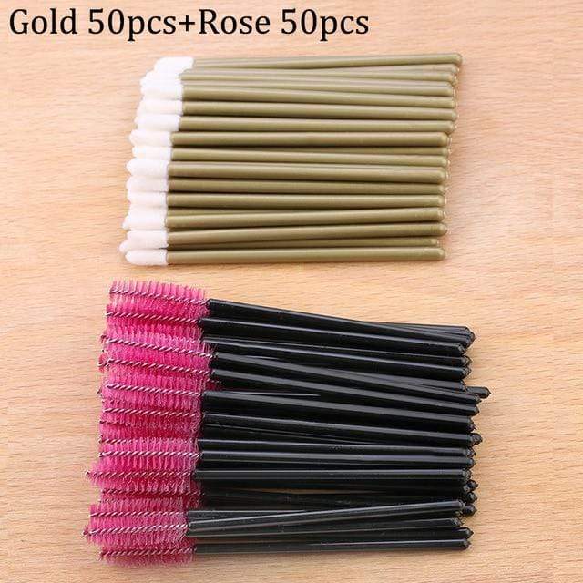50pcs Disposable Eyelashes brush Individual Lash Removing Cleaning  Mascara Applicator Makeup Brushes For Eyelash Extension Tool AExp
