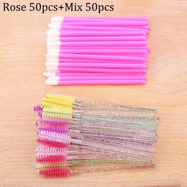 50pcs Disposable Eyelashes brush Individual Lash Removing Cleaning  Mascara Applicator Makeup Brushes For Eyelash Extension Tool AExp
