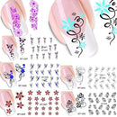 50pcs Promotions Nail Art Stickers Flower Long Vine Black Lace Decals Decorations Manicure DIY Styling Wraps Tools XF1422-1469--JadeMoghul Inc.