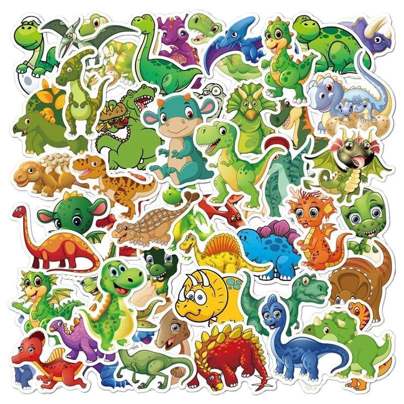50pcs Stickers Car Laptop Luggage Waterproof Cute Cartoon Animal Luggage Sticker for kid Phone Pack Guaitar Skateboard Stickers AExp