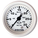 Faria Dress White 2" Water Pressure Gauge (30 PSI) [13108]