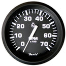 Faria Euro Black 4" Tachometer - 7,000 RPM (Gas - All Outboard) [32805]