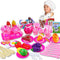 54Pcs Plastic Fruit Vegetable Kitchen Cutting Cooking Toy Early Development and Education Toy for Children As Xmas Gift--JadeMoghul Inc.
