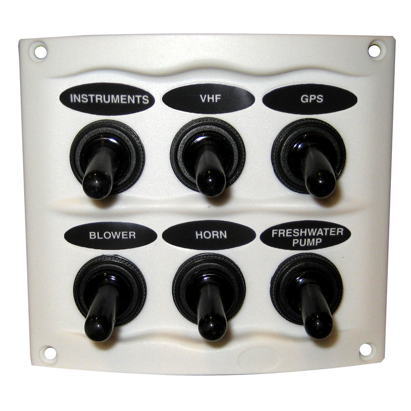Marinco Waterproof Panel - 6 Switches - White [900-6WPW]