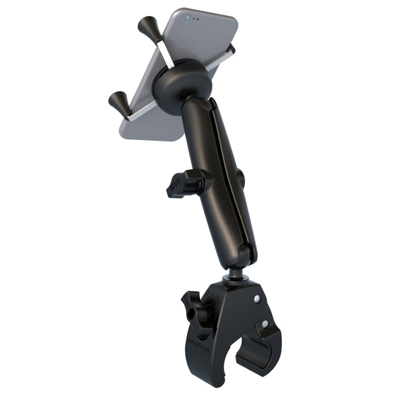RAM Mount Universal Tough-Claw Base w/Long Double Socket Arm & Universal X-Grip Cell/iPhone Cradle [RAM-B-400-C-UN7U]
