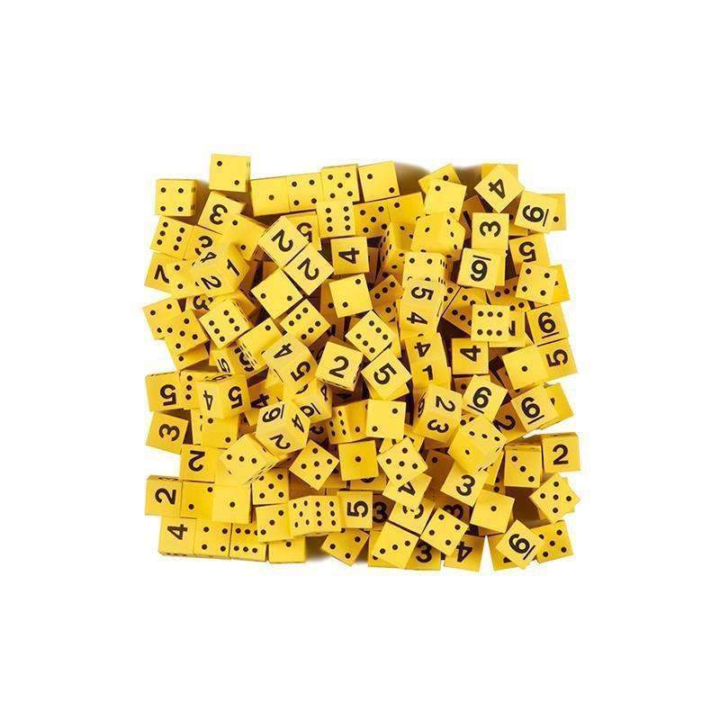 5/8IN YELLOW FOAM DICE W/ SPOTS/NUM-Toys & Games-JadeMoghul Inc.