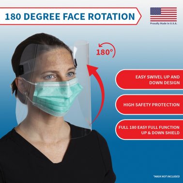 Face Shield: Multi-Use Protective Face Shield, 10 Pack