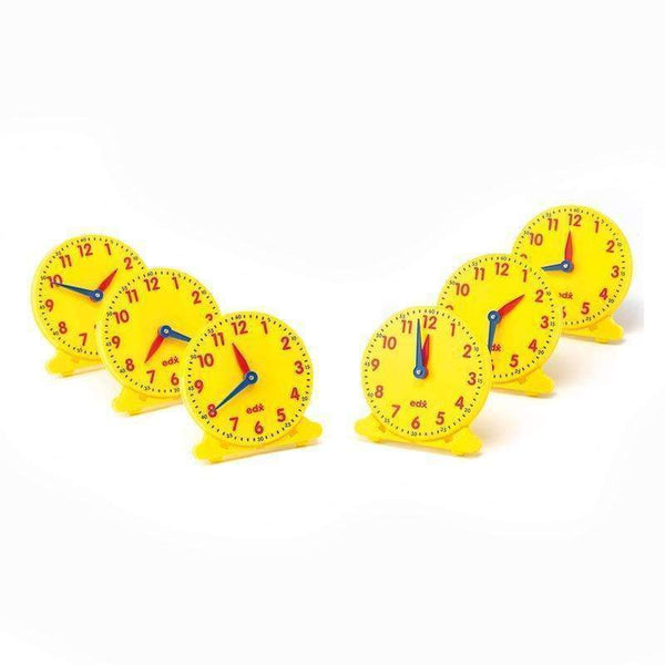 5IN STUDENT CLOCKS SET OF 6-Learning Materials-JadeMoghul Inc.