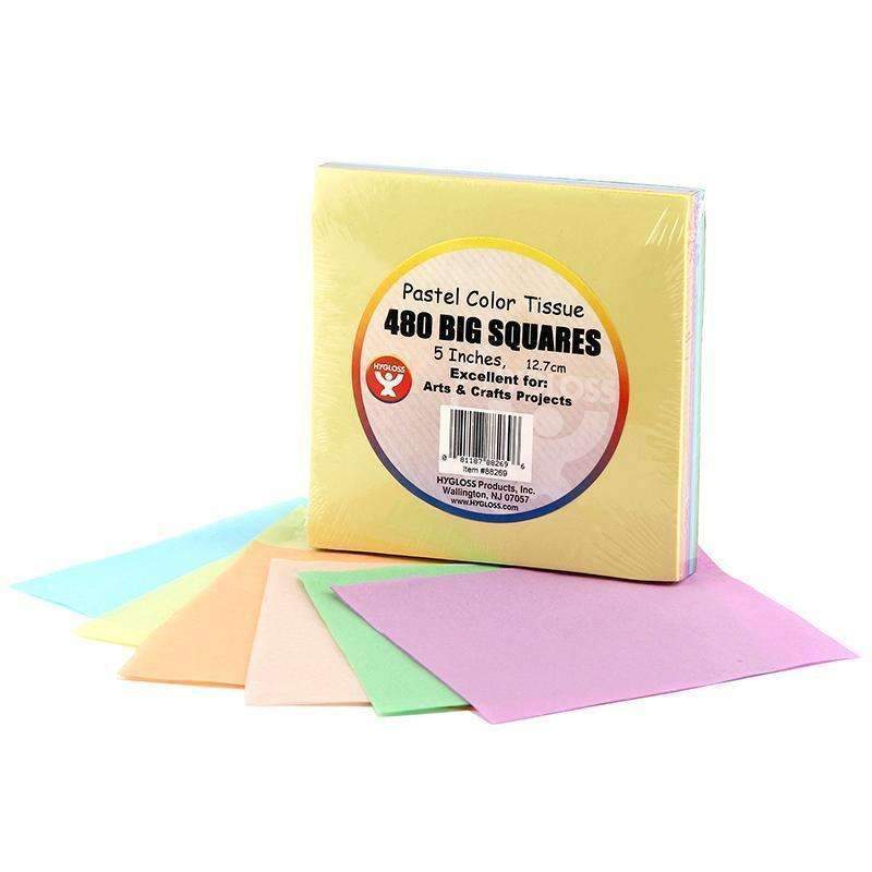 5IN TISSUE SQUARES PASTEL 480 PCS.-Arts & Crafts-JadeMoghul Inc.