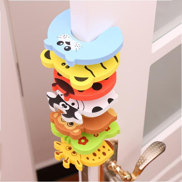 5pcs/Set Door Stopper Doorknob Wall Protection Children Door Stopper Holder Shockproof Door Crash Pad Children Finger Protecter JadeMoghul Inc. 