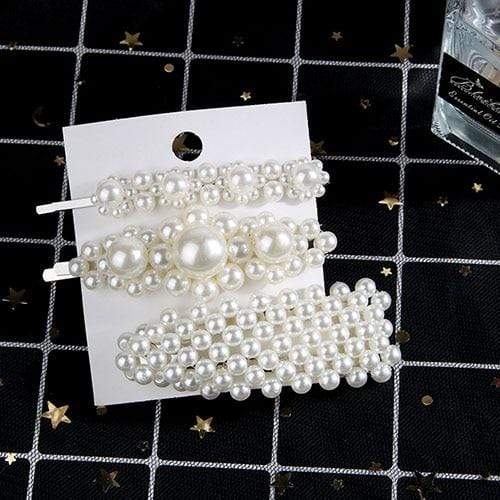 5Pcs/Set Fashion Pearl Hair Clip Snap Button Hair Pins for Women Sweet Pearl Hairpin Hair Clips Jewelry Lady Barrette Stick AExp