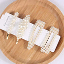 5Pcs/Set Fashion Pearl Hair Clip Snap Button Hair Pins for Women Sweet Pearl Hairpin Hair Clips Jewelry Lady Barrette Stick AExp