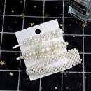 5Pcs/Set Fashion Pearl Hair Clip Snap Button Hair Pins for Women Sweet Pearl Hairpin Hair Clips Jewelry Lady Barrette Stick AExp