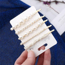 5Pcs/Set Fashion Pearl Hair Clip Snap Button Hair Pins for Women Sweet Pearl Hairpin Hair Clips Jewelry Lady Barrette Stick AExp