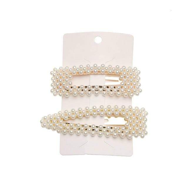 5Pcs/Set Fashion Pearl Hair Clip Snap Button Hair Pins for Women Sweet Pearl Hairpin Hair Clips Jewelry Lady Barrette Stick AExp