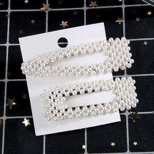 5Pcs/Set Fashion Pearl Hair Clip Snap Button Hair Pins for Women Sweet Pearl Hairpin Hair Clips Jewelry Lady Barrette Stick AExp