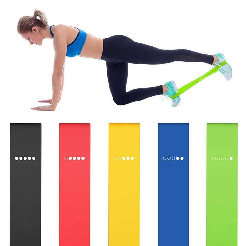 5PCS Yoga Resistance Bands Stretching Rubber Loop Exercise Fitness Equipment Strength Training Body Pilates Strength Training AExp