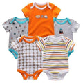 5PCS/LOT Unisex Top Quality Baby Rompers Short Sleeve Cottom O-Neck 0-12M Novel Newborn Boys&Girls Roupas de bebe Baby Clothes-baby clothesBDS5044-3M-JadeMoghul Inc.