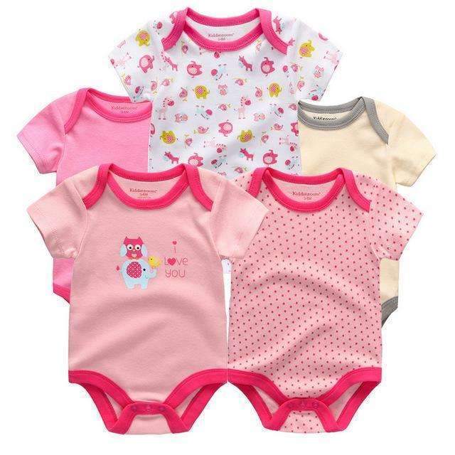 5PCS/LOT Unisex Top Quality Baby Rompers Short Sleeve Cottom O-Neck 0-12M Novel Newborn Boys&Girls Roupas de bebe Baby Clothes-baby clothesBDS5106-3M-JadeMoghul Inc.