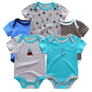 5PCS/LOT Unisex Top Quality Baby Rompers Short Sleeve Cottom O-Neck 0-12M Novel Newborn Boys&Girls Roupas de bebe Baby Clothes-baby clothesBDS5118-3M-JadeMoghul Inc.