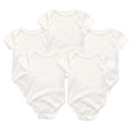 5PCS/LOT Unisex Top Quality Baby Rompers Short Sleeve Cottom O-Neck 0-12M Novel Newborn Boys&Girls Roupas de bebe Baby Clothes-white 5pcs-3M-JadeMoghul Inc.