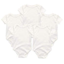 5PCS/LOT Unisex Top Quality Baby Rompers Short Sleeve Cottom O-Neck 0-12M Novel Newborn Boys&Girls Roupas de bebe Baby Clothes-white 5pcs-3M-JadeMoghul Inc.