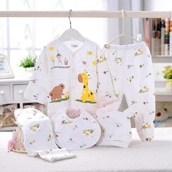 5pcs/set Newborn baby girl clothes 100% cotton enfant clothing set bebek giyim Brand baby boy clothes Cotton baby born Clothes-As the picture 5-3M-JadeMoghul Inc.