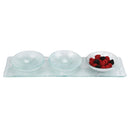 Party Trays - 5X18" White Tray W/3 4.5"Bowl