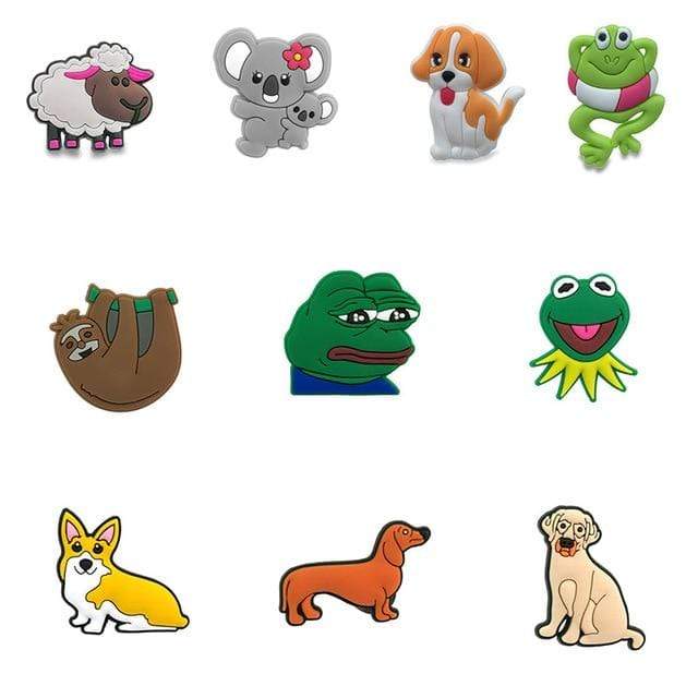 6-24pcs/Lot PVC Animal jIBZ Crystal Croc Charms Flowers Coffee Jibits Croc Shoe Charms Decorations Medical Accessories Kids Gift JadeMoghul Inc. 