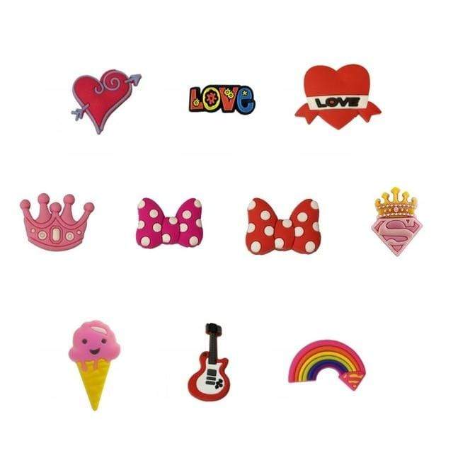 6-24pcs/Lot PVC Animal jIBZ Crystal Croc Charms Flowers Coffee Jibits Croc Shoe Charms Decorations Medical Accessories Kids Gift JadeMoghul Inc. 