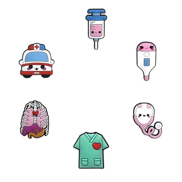 6-24pcs/Lot PVC Animal jIBZ Crystal Croc Charms Flowers Coffee Jibits Croc Shoe Charms Decorations Medical Accessories Kids Gift JadeMoghul Inc. 