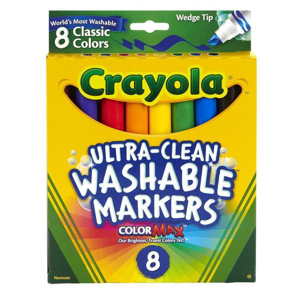 (6 BX) WEDGE TIP WASHABLE MARKERS-Arts & Crafts-JadeMoghul Inc.