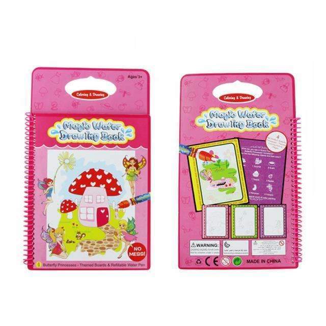 6 Colors Magic Water Drawing Book Coloring Book Doodle with Magic Pen Painting Board Juguetes For Children Education Drawing Toy-as picture 2-JadeMoghul Inc.