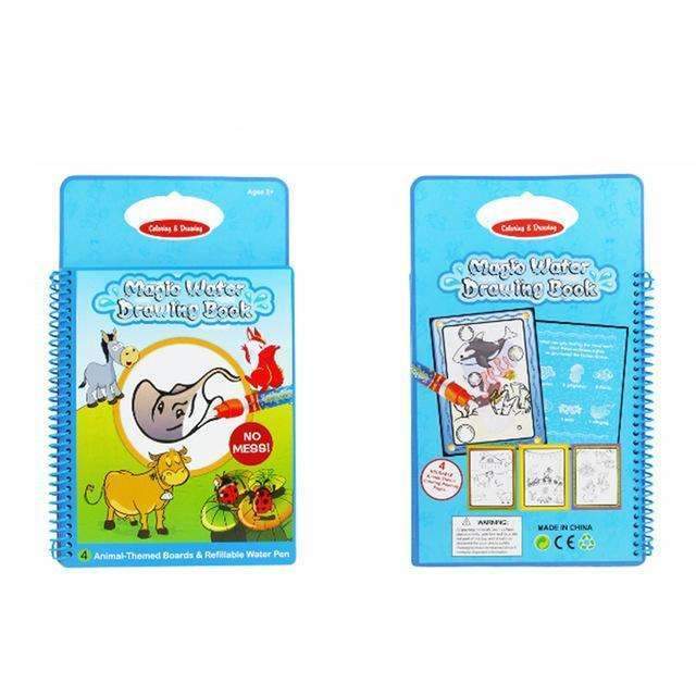 6 Colors Magic Water Drawing Book Coloring Book Doodle with Magic Pen Painting Board Juguetes For Children Education Drawing Toy-as picture-JadeMoghul Inc.