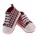 6 Colors New Infant Toddler Newborn Baby Shoes Unisex Kids Classic Sports Sneakers Baby Soft Bottom Anti-slip T-tied Shoes-RedBlackSquare-0-6 Months-JadeMoghul Inc.