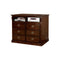 6 Drawers Traditional Style Wooden Media Chest, Brown-Accent Chests and Cabinets-Brown-Wood-JadeMoghul Inc.