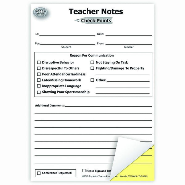 (6 Ea) Check Points Teacher Notes-Supplies-JadeMoghul Inc.