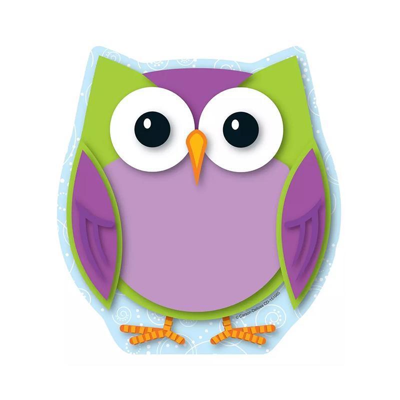 (6 EA) COLORFUL OWL NOTE PAD-Learning Materials-JadeMoghul Inc.